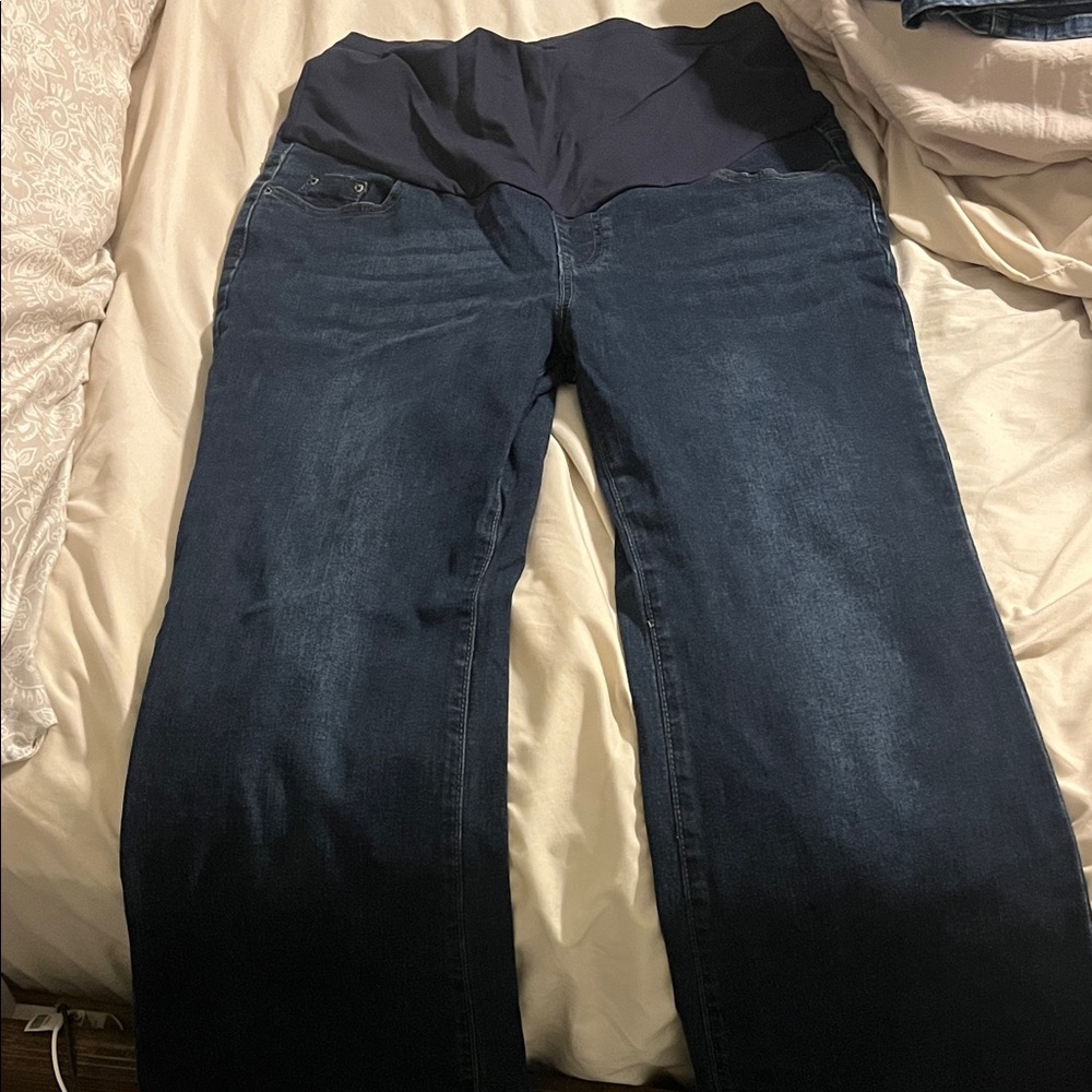 Women's Dark Blue Maternity Jeans